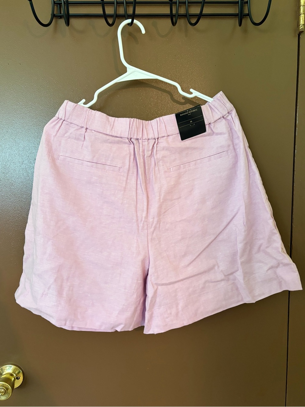 Banana Republic lilac Linen-Blend Elastic Waist Shorts
